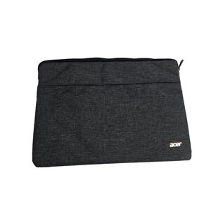 New ACER Padded PROTECTIVE LAPTOP SLEEVE CASE FOR 15.6" COMPUTER Front Zip Gray